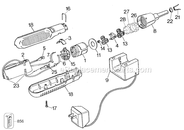 Page A Diagram and Parts List for 9038 Type 3 Black and Decker Electric Drill